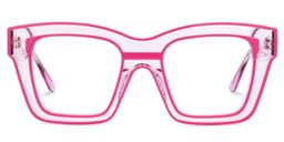 Legette Square Pink Glasses0