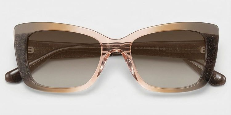 Leona Rectangle Brown Glasses