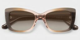 Leona Rectangle Brown Glasses1