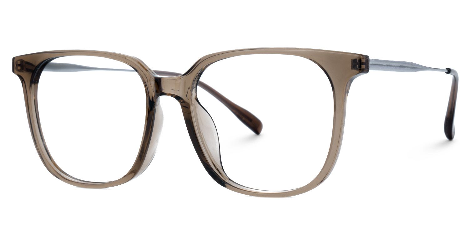 Ameedah Brown Square Thin Glasses | ZEELOOL UK2