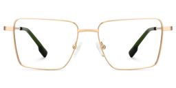 Shareef Square Light Gold Glasses0
