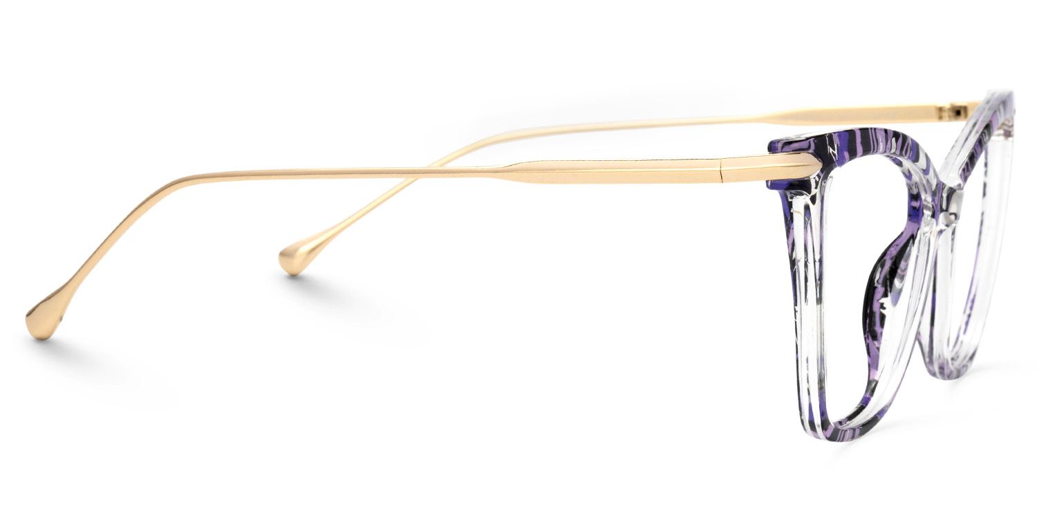 Hilary Purple Striped Eyeglass Frames for Women2