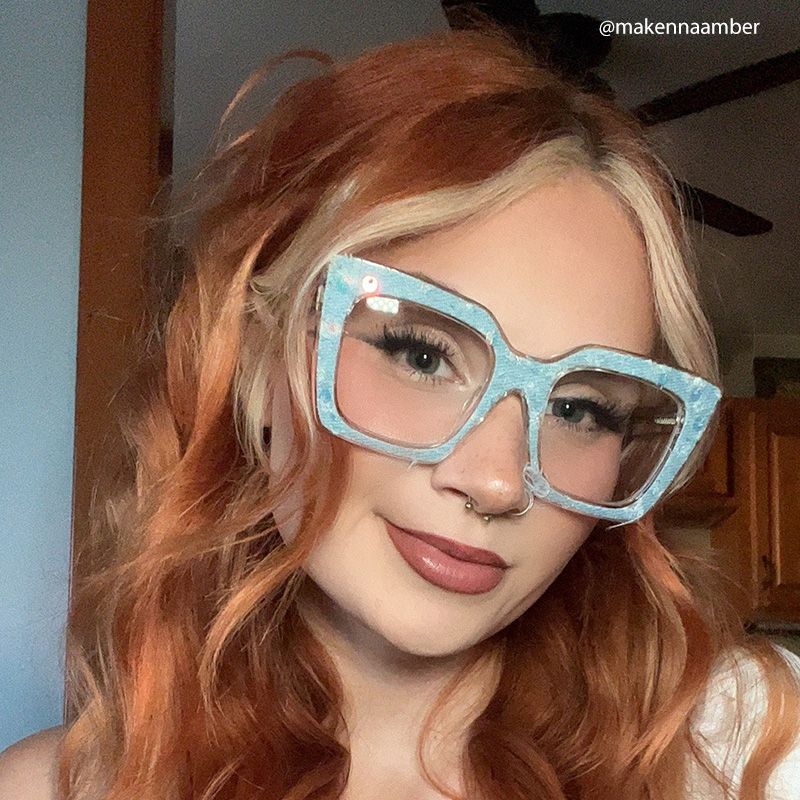 Full Transparent Glasses With light Blue Denim7