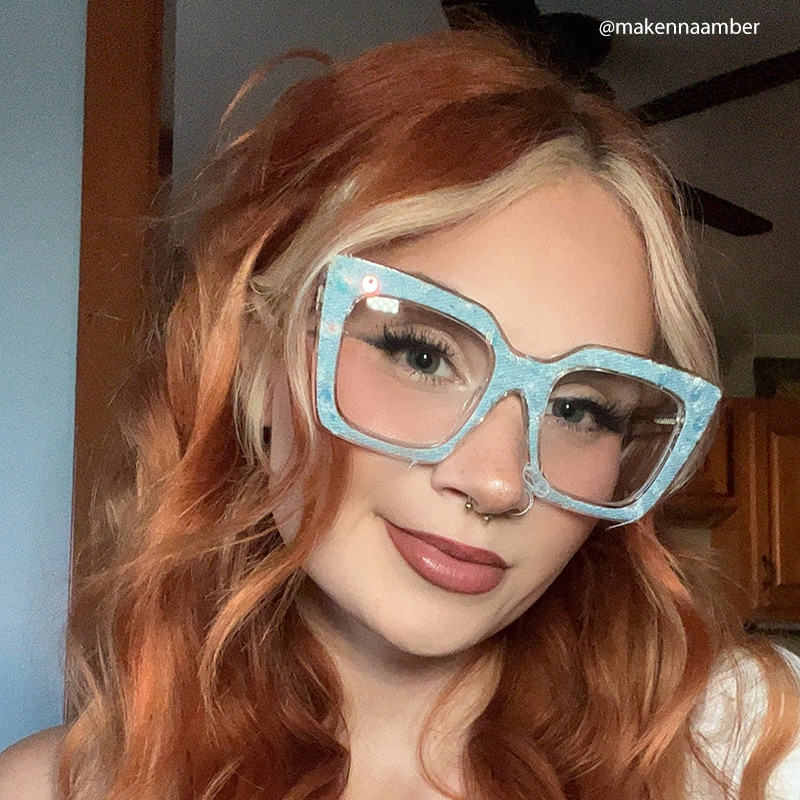 Full Transparent Glasses With light Blue Denim7