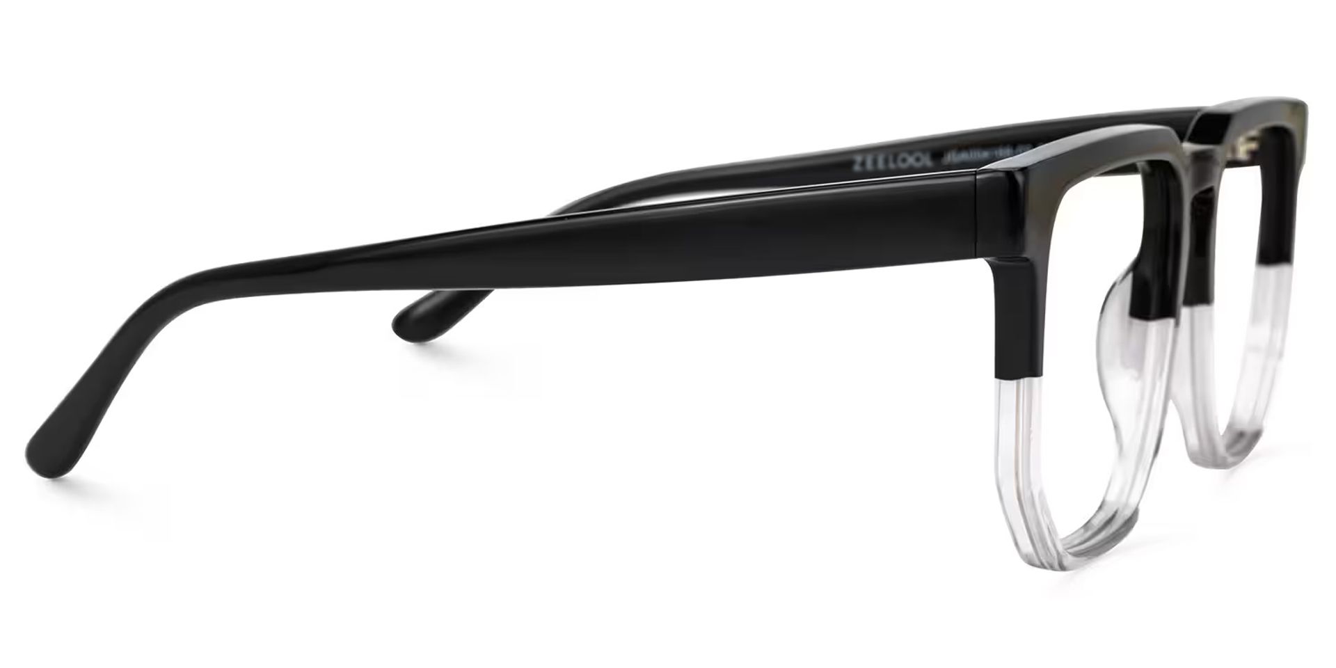 Matherne Square Glasses and Black-Clear Frames2