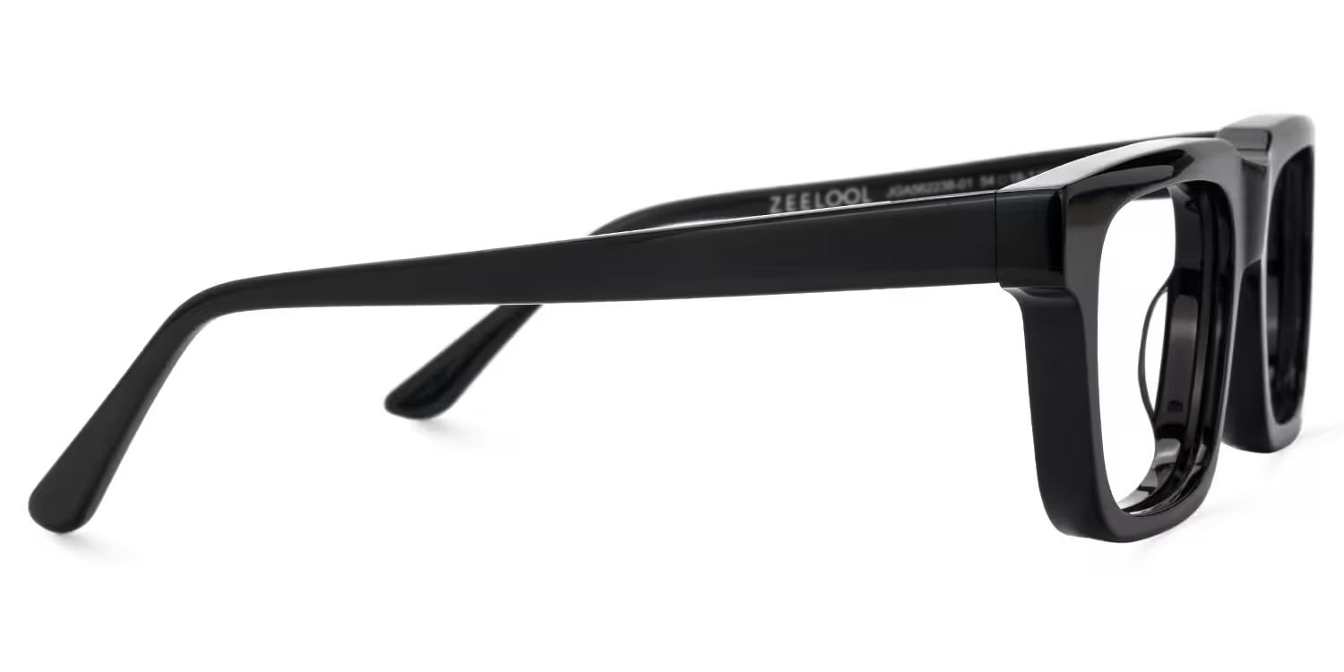 Larsen Black Rectangle Glasses Frames For Men | ZEELOOL UK3