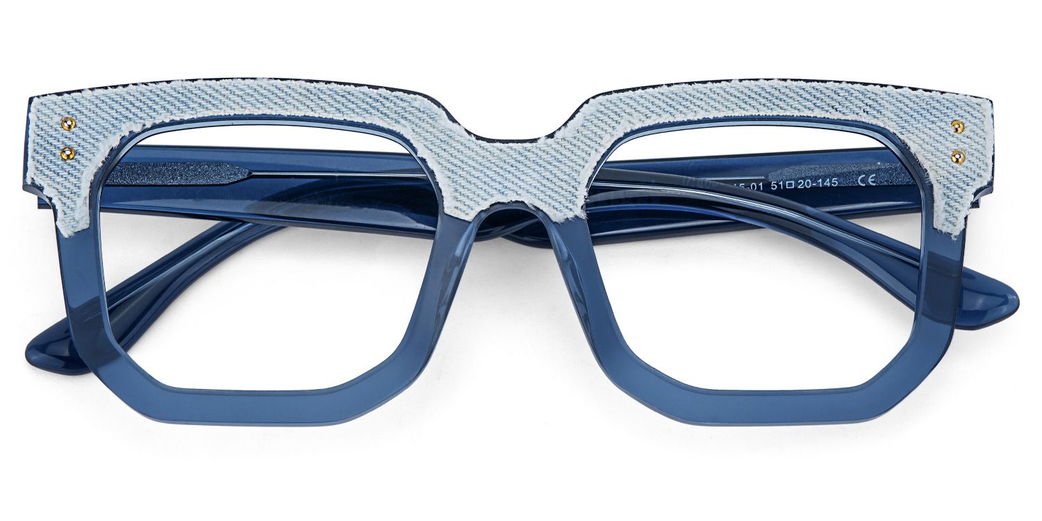 Ramcevic Square Blue Glasses1