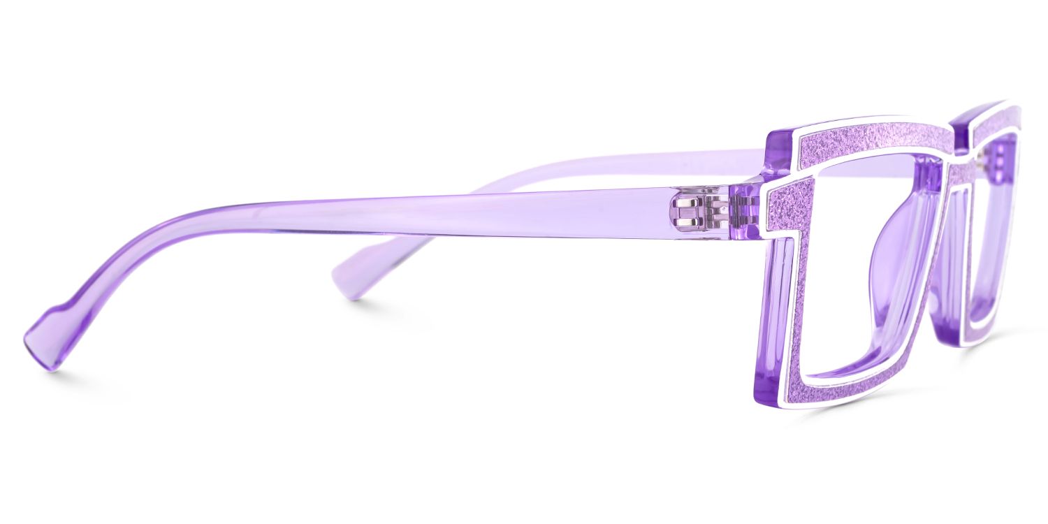 Zephyr Lavender Glasses Frames in Cyberpunk Style Eyeglasses4