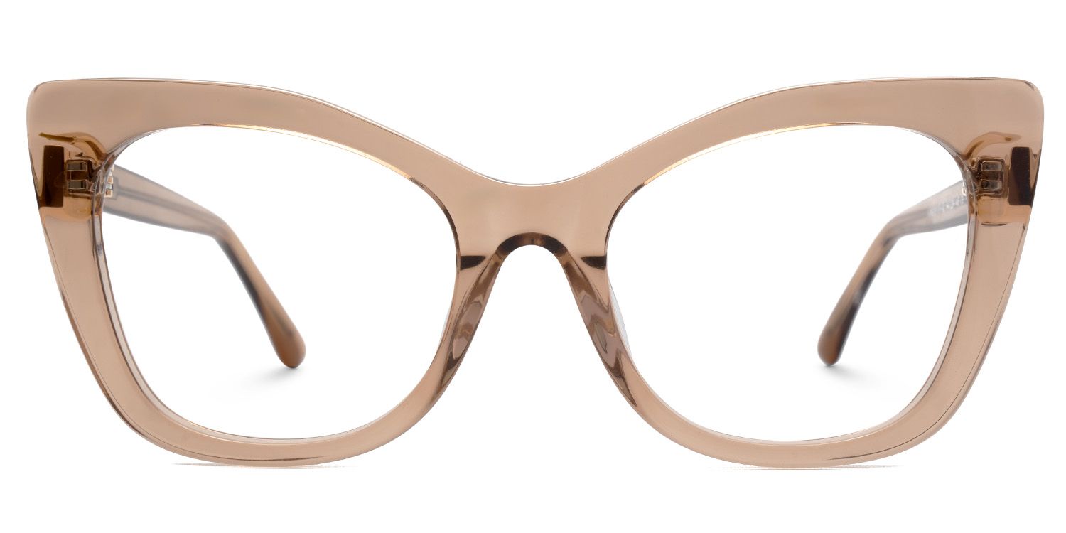 Beige Full rim Square Eyeglasses -Vela on Sale | ZEELOOL UK0