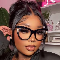 Pearl Black Cat eye Glasses12