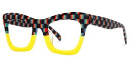 Benitez Square Yellow Glasses1