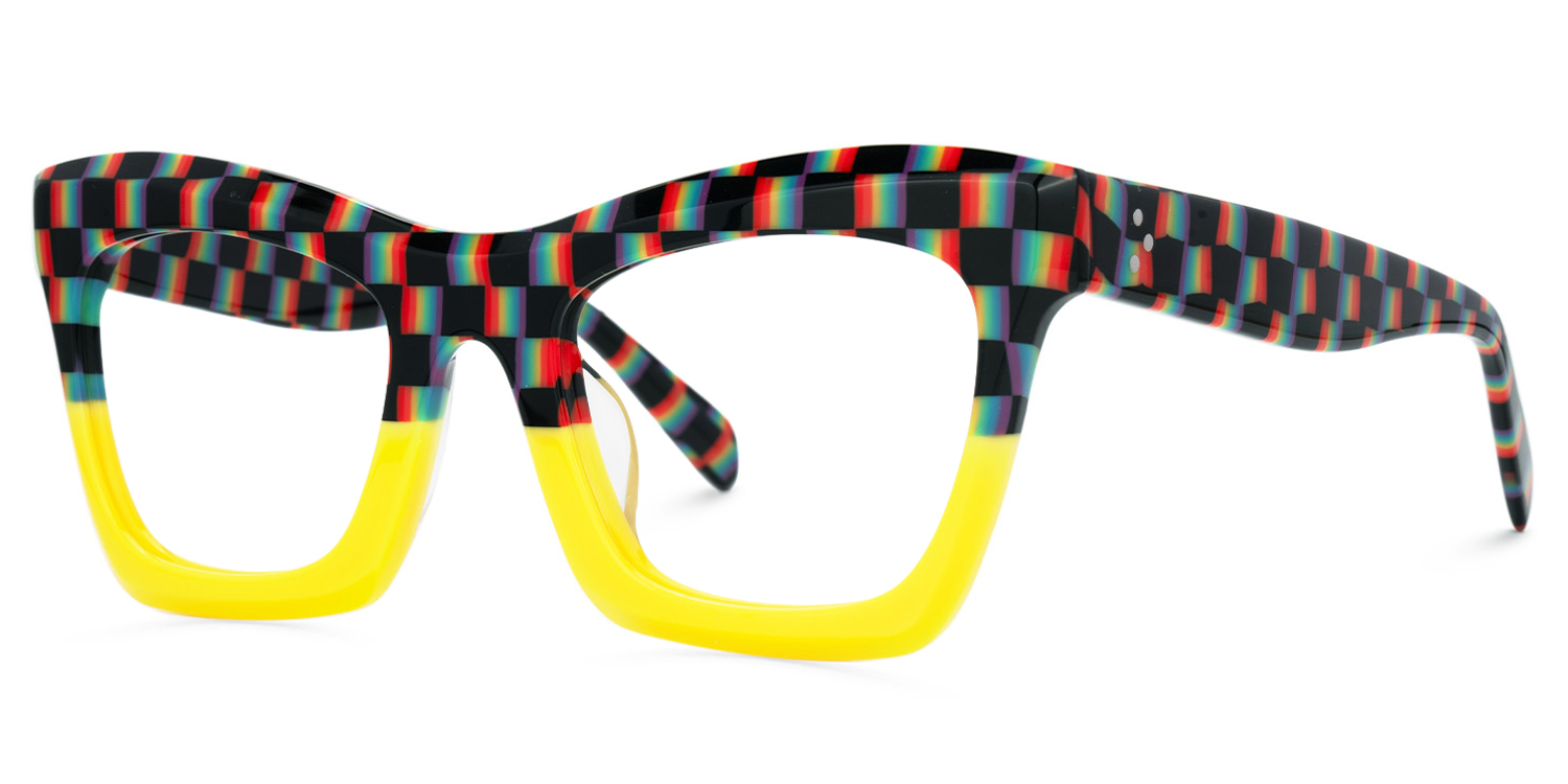 Benitez Square Yellow Glasses1