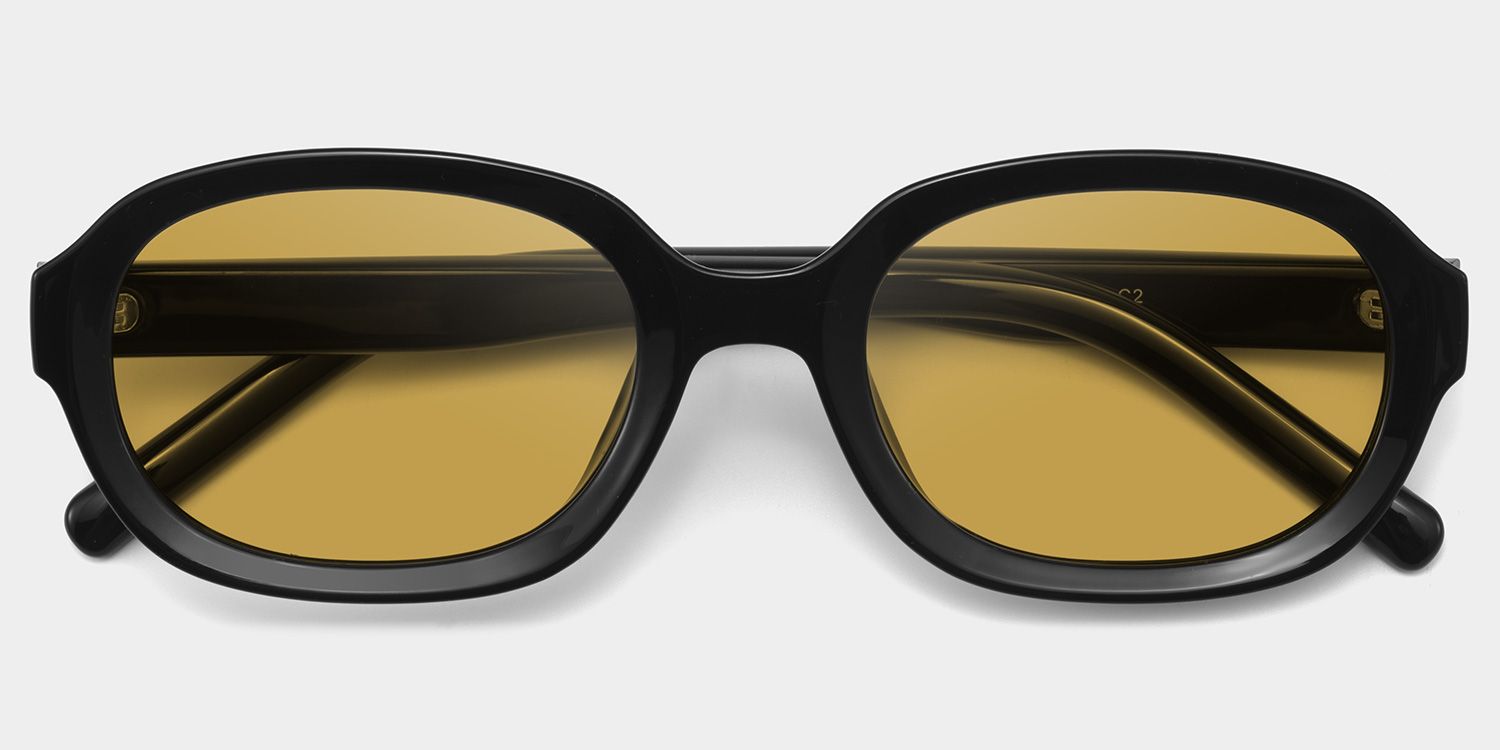 Astra Black Frame Polarized Sunglasses with geometric Style Online | ZEELOOL UK2