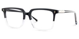 Delaine Rectangle Black Clear Glasses4