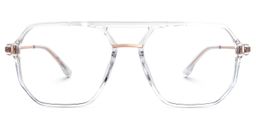 Lizbeth Aviator Clear Glasses0