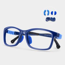 Brook Rectangle Blue Glasses4