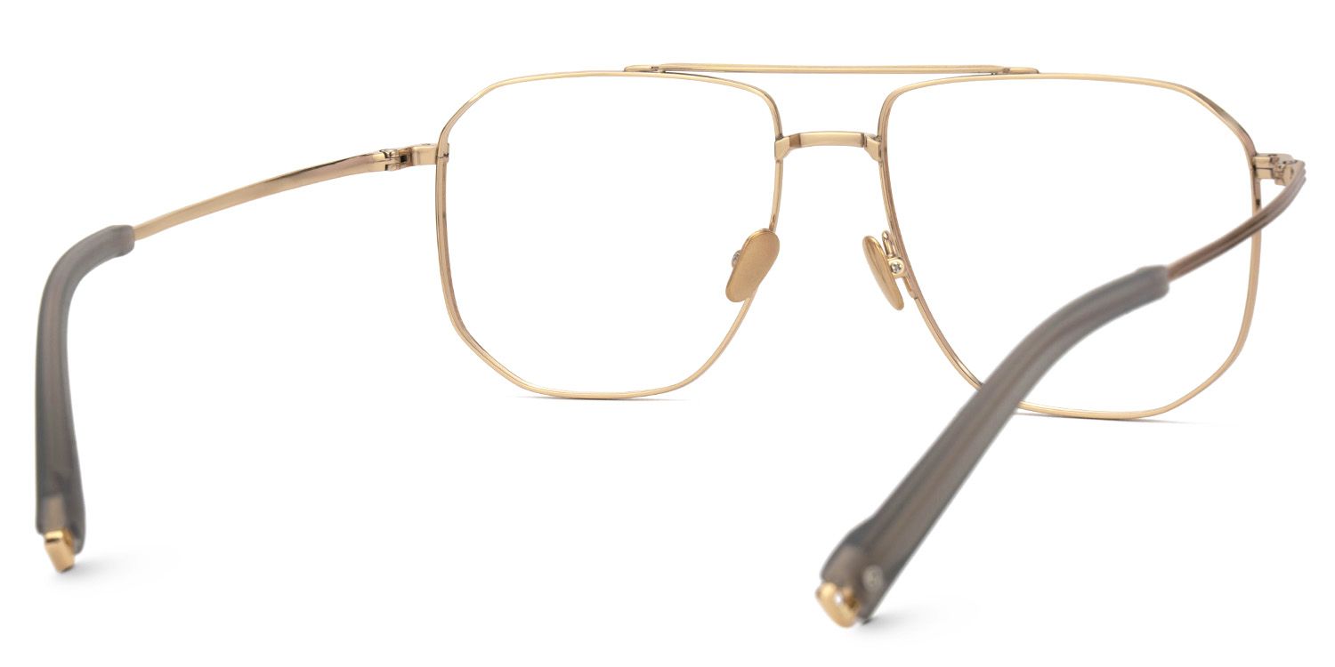 Aqua Titanium Gold Frame Glasses with Aviator Shape | ZEELOOL UK3