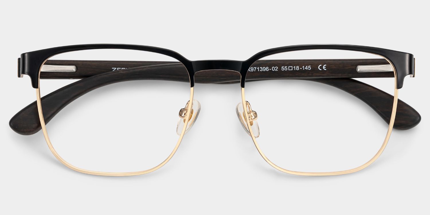 Luke black and gold browline glasses Online | ZEELOOL1