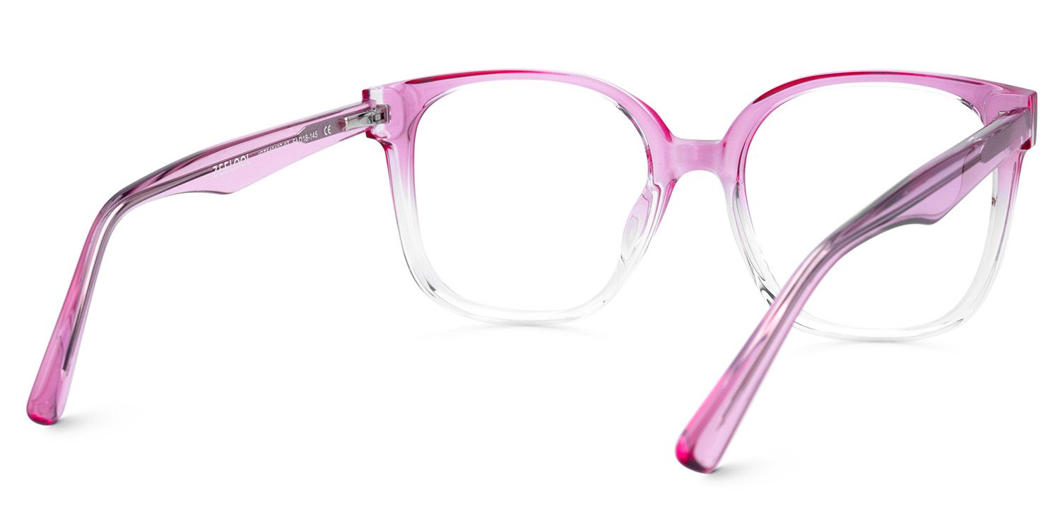 Square Pink Clear Eyeglasses Frames Deals At Zeelool4