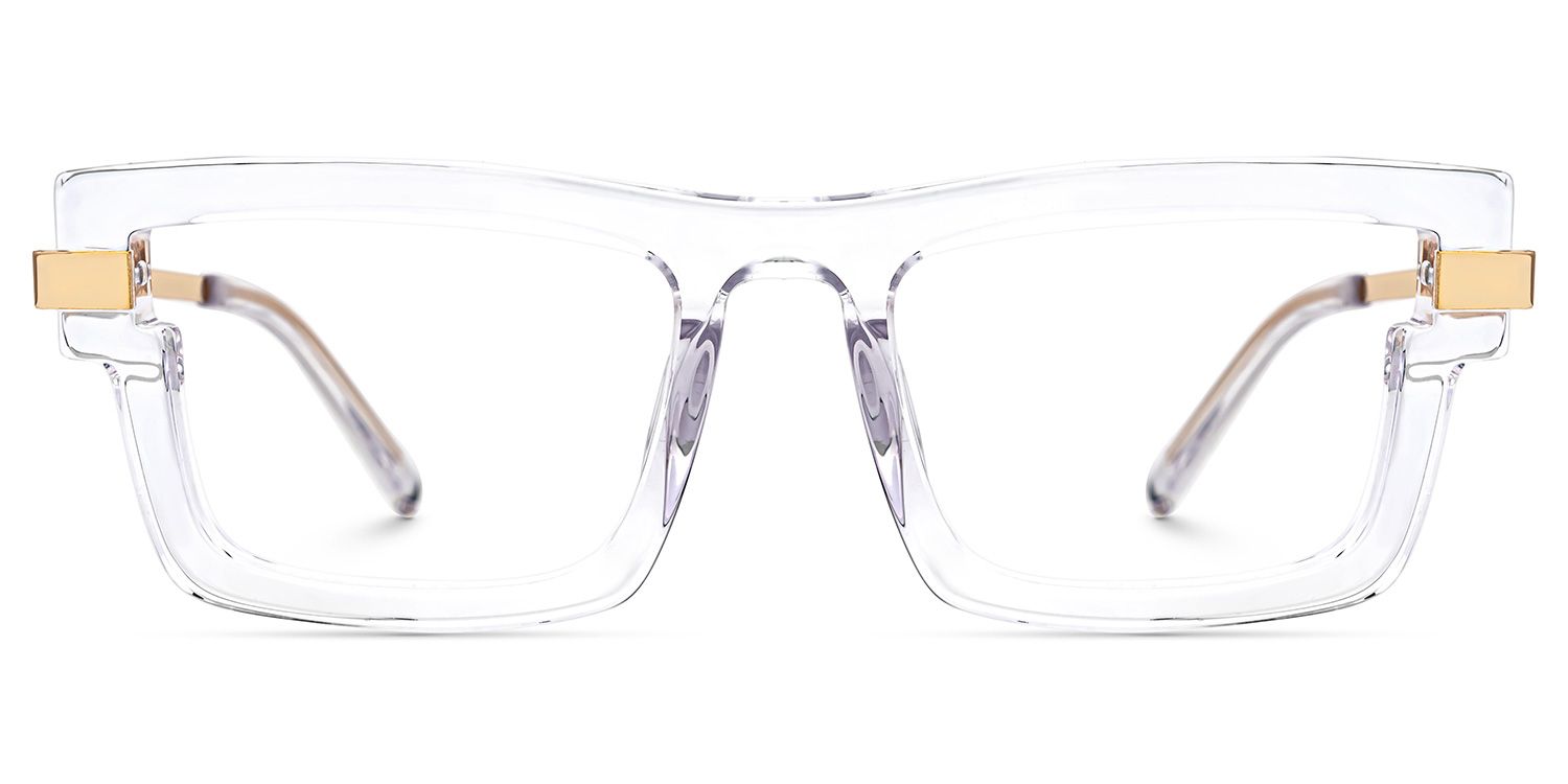 Yahia Rectangle Clear Prescription Glasses for Men | ZEELOOL UK0