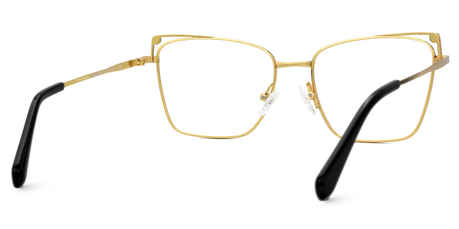 Rectangle Blue Light Blocking Glasses Metal Frame | ZEELOOL UK3