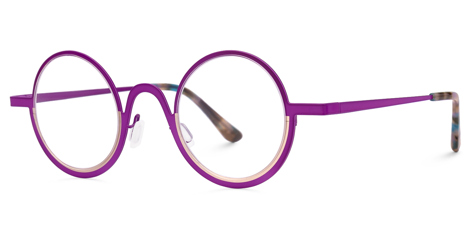 Round Banfield Purple Glasses deals -Zeelool Glasses1