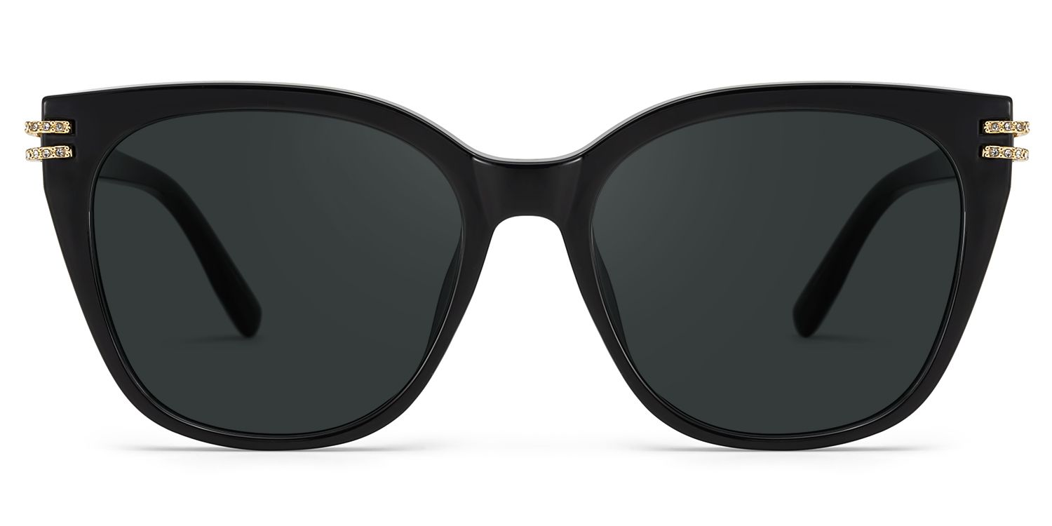 Catalina Black Square Polarized Sunglasses Online | ZEELOOL UK0