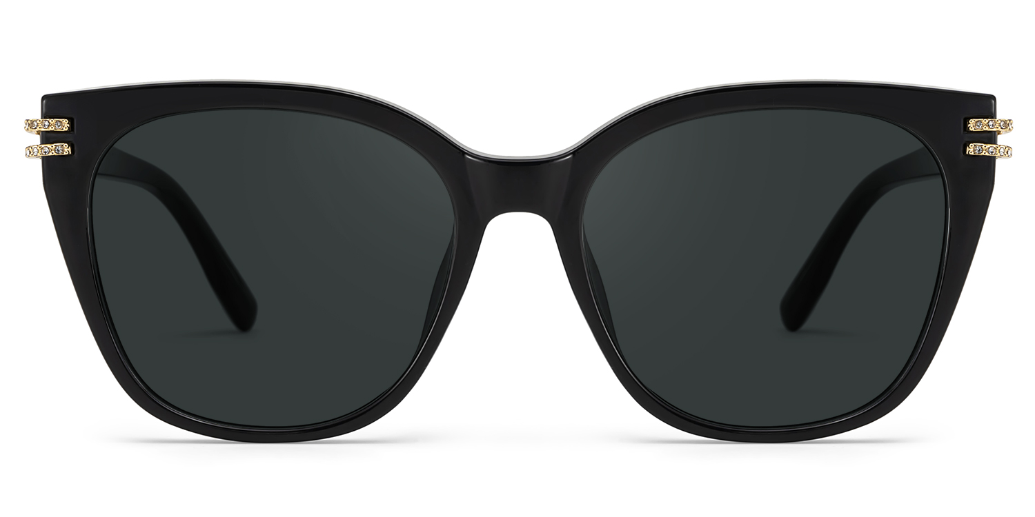 Catalina Black Square Polarized Sunglasses Online | ZEELOOL UK0