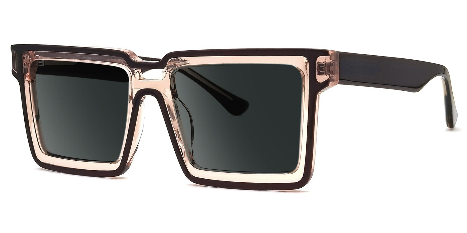 ZEELOOL Milian Square Brown Glasses