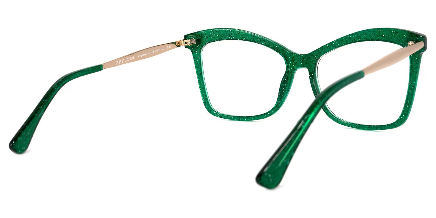 Isaebella Butterfly Green Glitter Frame Glasses for Women4