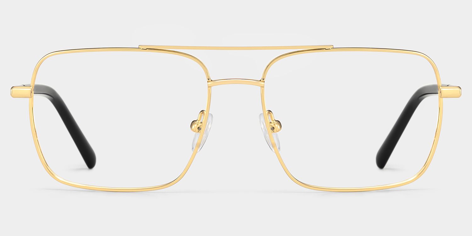 Iris Gold Frame Glasses with Aviator Frame Online | ZEELOOL UK2