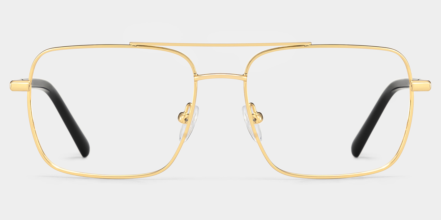 Iris Gold Frame Glasses with Aviator Frame Online | ZEELOOL UK2