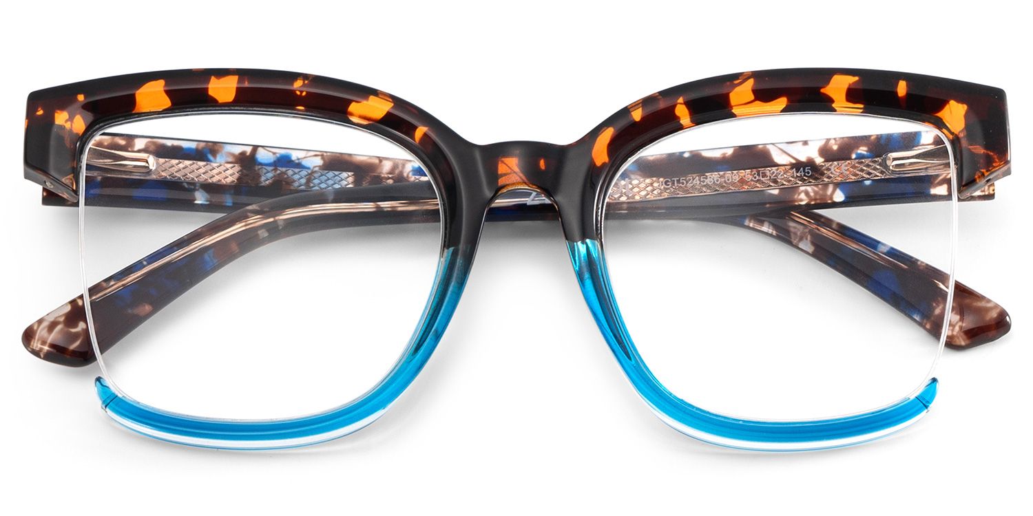 Cadogan Blue-tortoise Square Prescription Glasses | ZEELOOL UK2