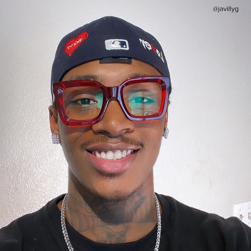 Lobo Square Red Glasses | ZEELOOL UK5