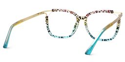 Sidibe Square Blue Leopard Glasses3