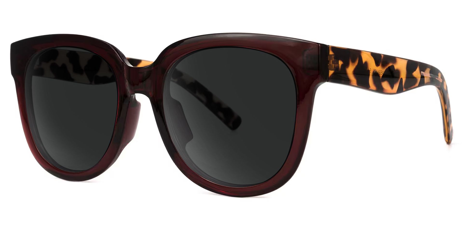 Harrell Square Dark-Red Sunglasses | ZEELOOL UK1