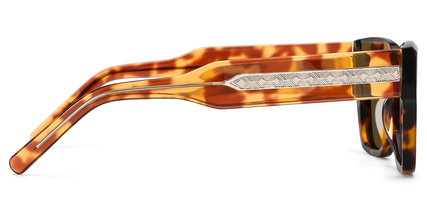 Marlowe Rectangle Tortoise Polarized Sunglasses3