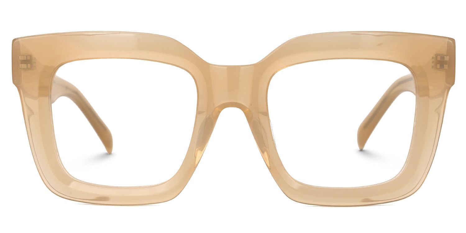 Trinity Square Beige Glasses | ZEELOOL UK0