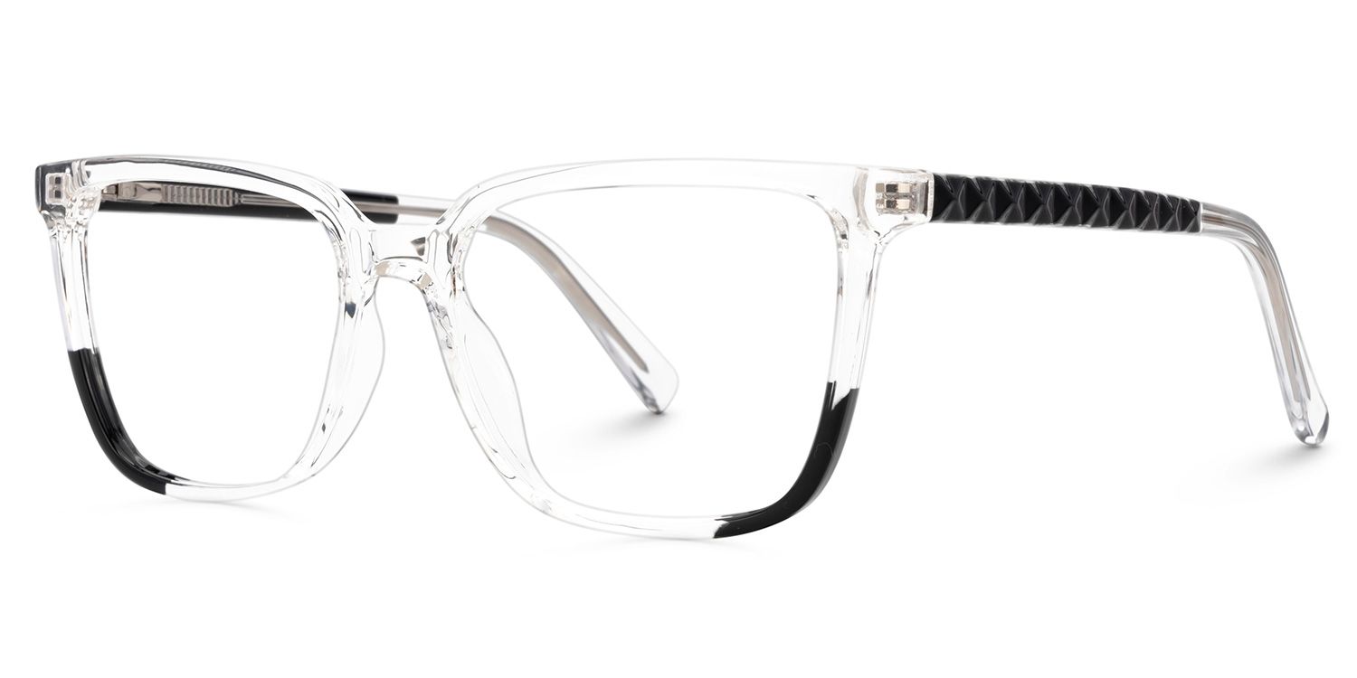 Krissy Clear Eyeglasses in Square Full-Frame  | ZEELOOL UK1