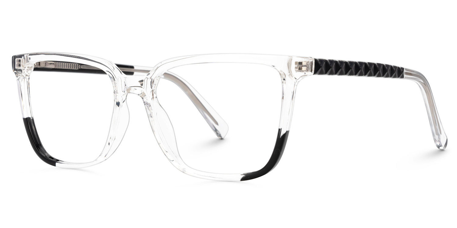 Krissy Crystal Eyeglasses in Square Full-Frame  | ZEELOOL UK1