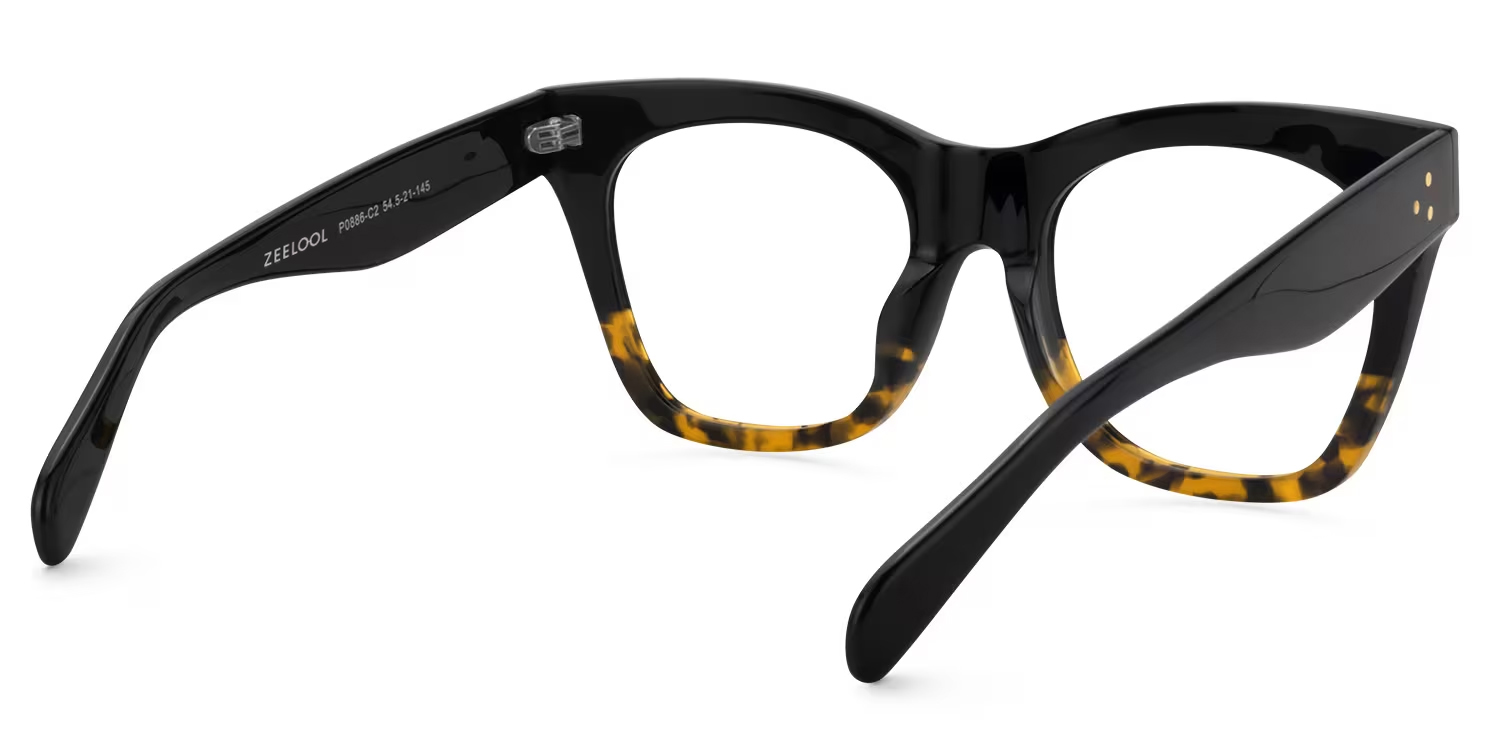 Tandy Rectangle Tortoise Frame Glasses | ZEELOOL UK4