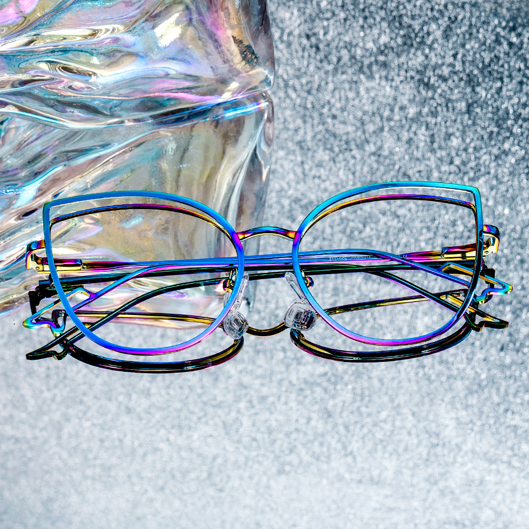 ZEELOOL Spivey Cateye Iridescent Glasses