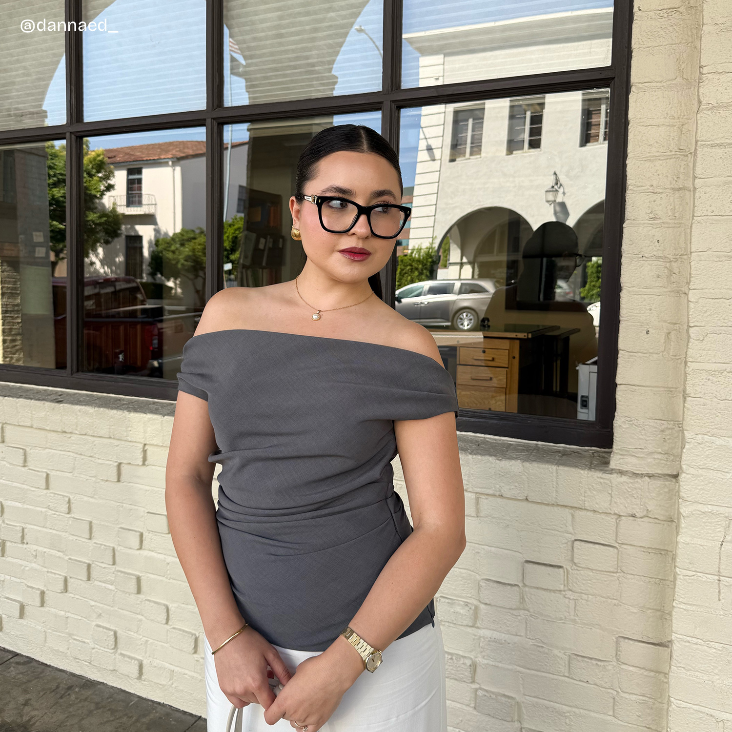 Mae Square Black Glasses