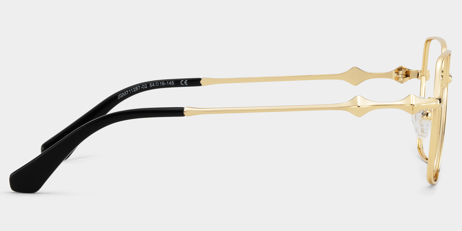 Kayla Geometric Gold Glasses5