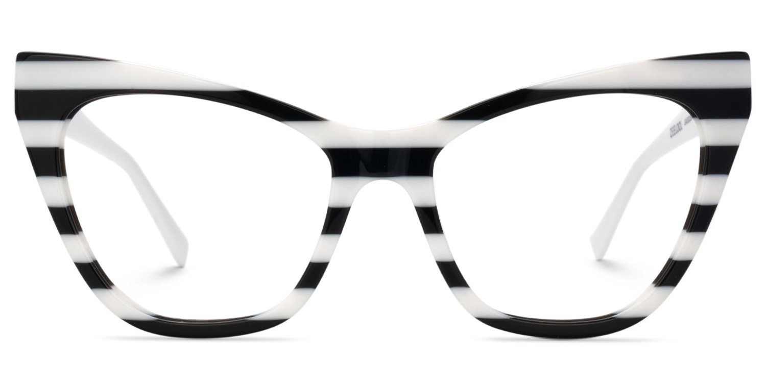 Gallant Cateye Black White Glasses0