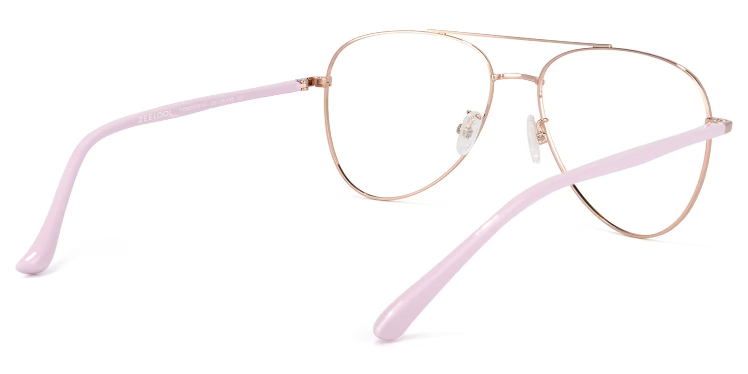 Paige Aviator Rose-Gold Glasses | ZEELOOL UK4
