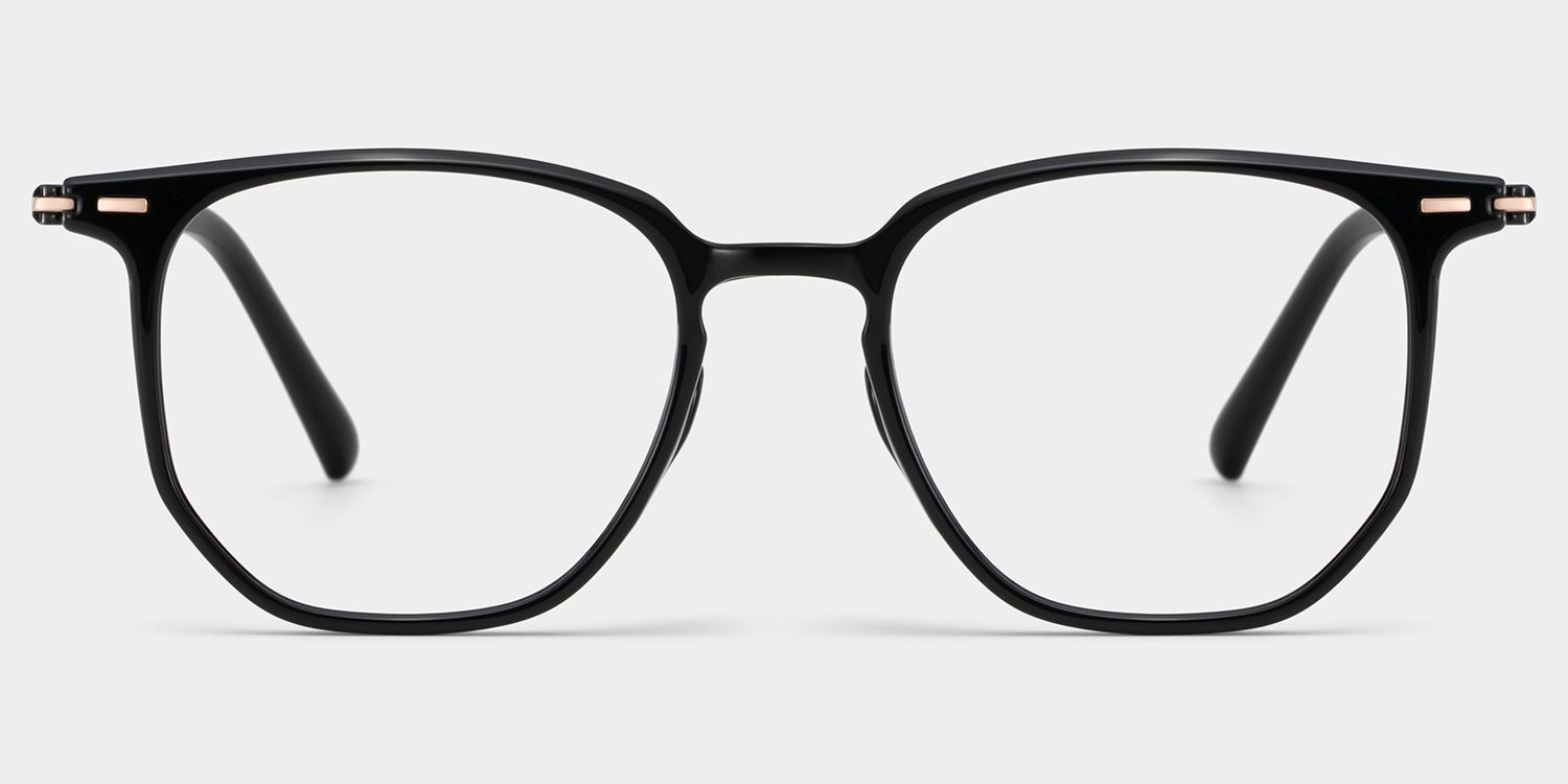 Geometric Black Eyeglasses- Isla TR90 Frame Glasses0