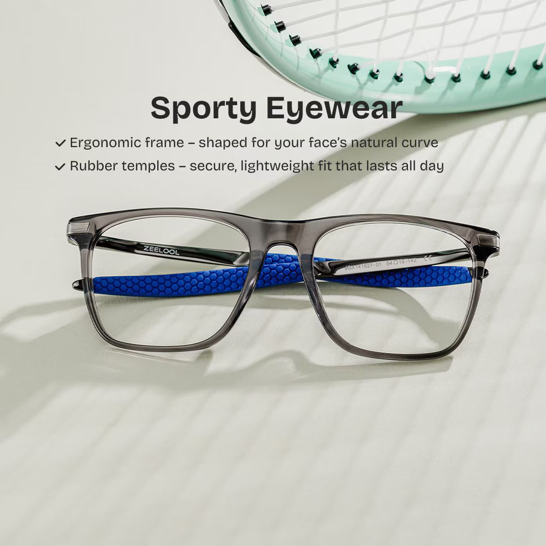 Stable Gray Frame Glasses with Rectangle Frame Online | ZEELOOL UK0