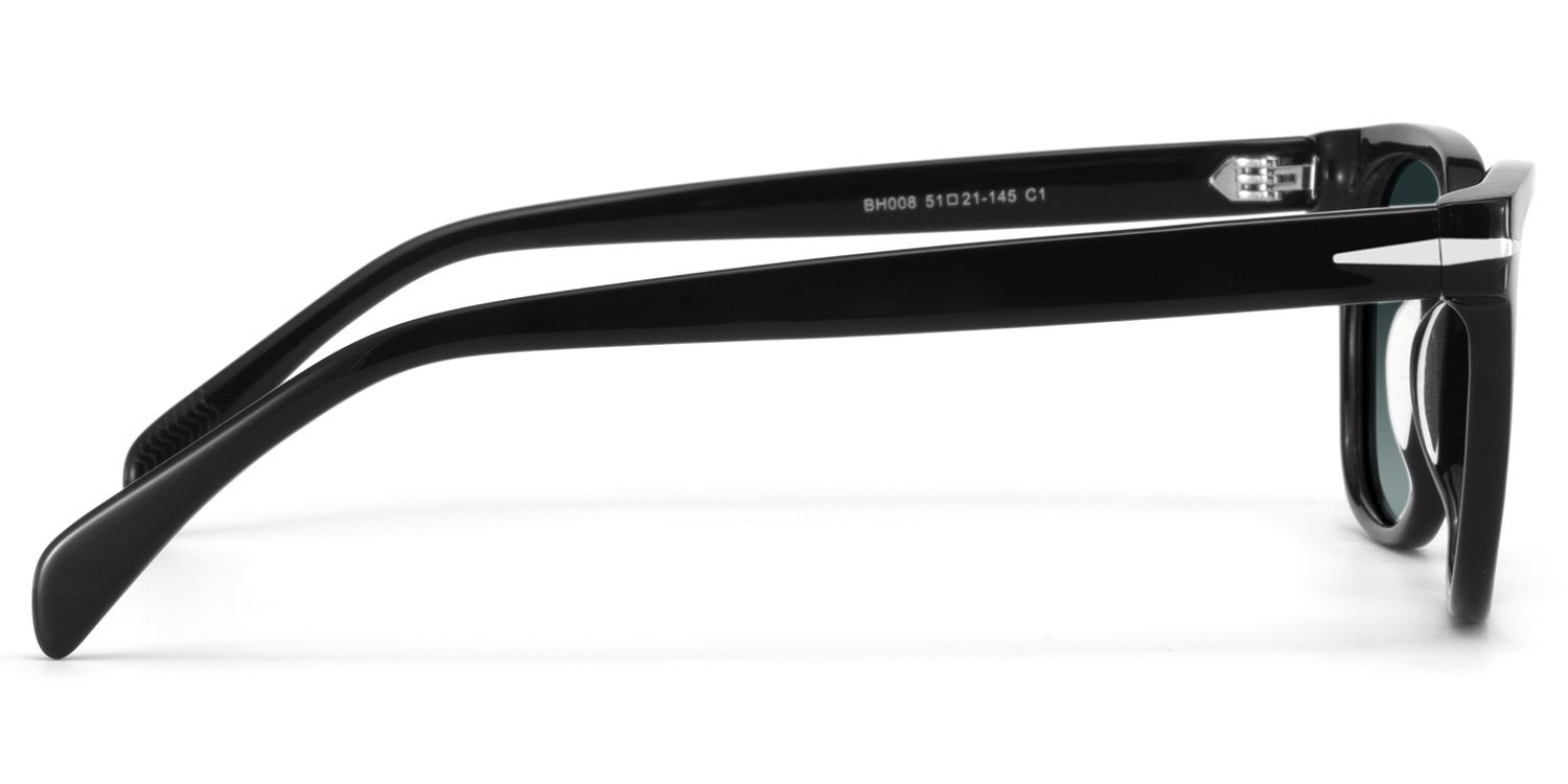 Rocco Rectangle Black Sunglasses for Women & Men | ZEELOOL UK3