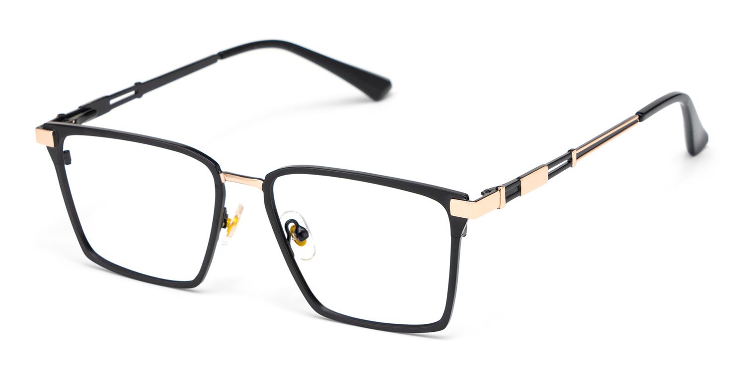 Finn Eyeglasses in Rectangle Black Frame | ZEELOOL UK2